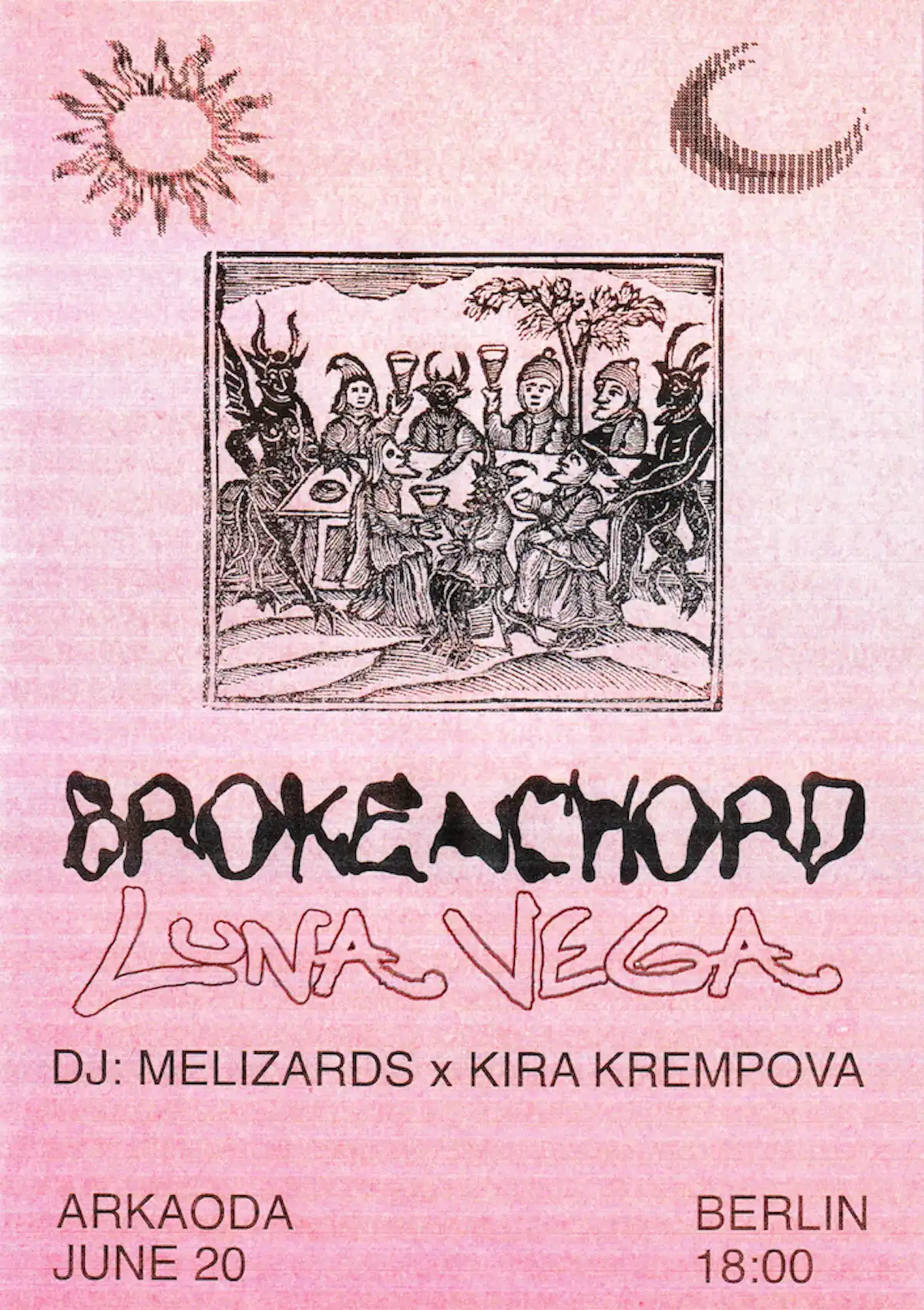 Brokenchord X Luna Vega event poster