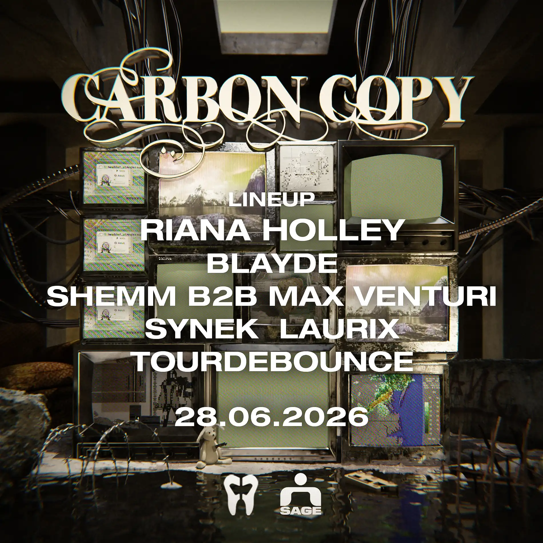 Carbon Copy: Fashion Meets Techno event poster