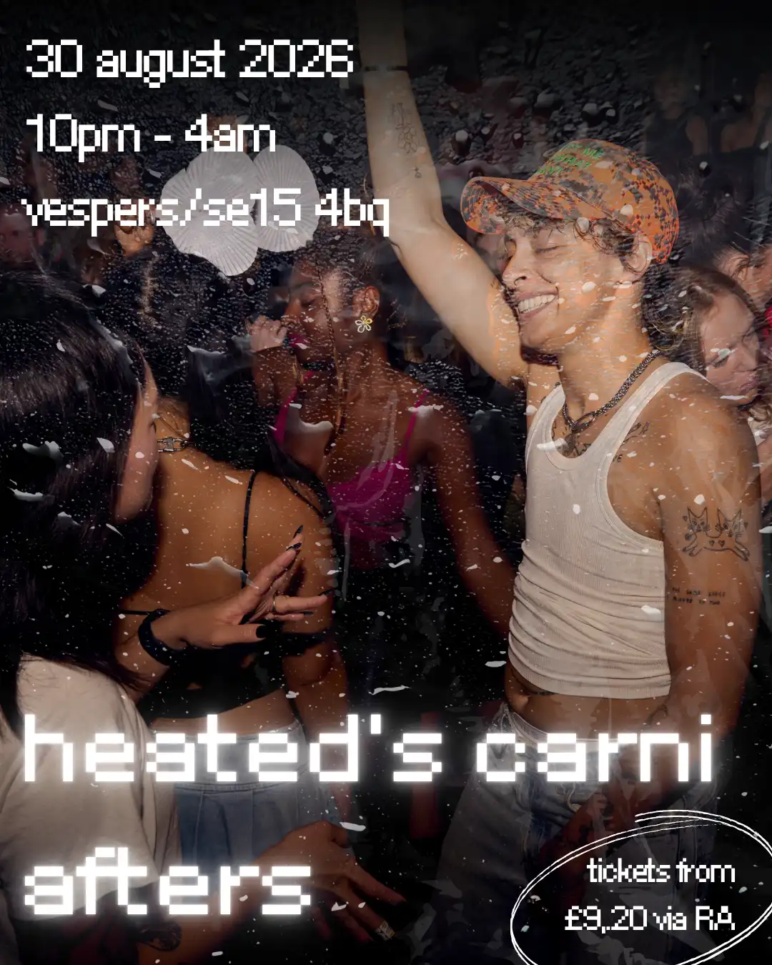 HEATED'S CARNIVAL AFTERS at VESPERS event poster