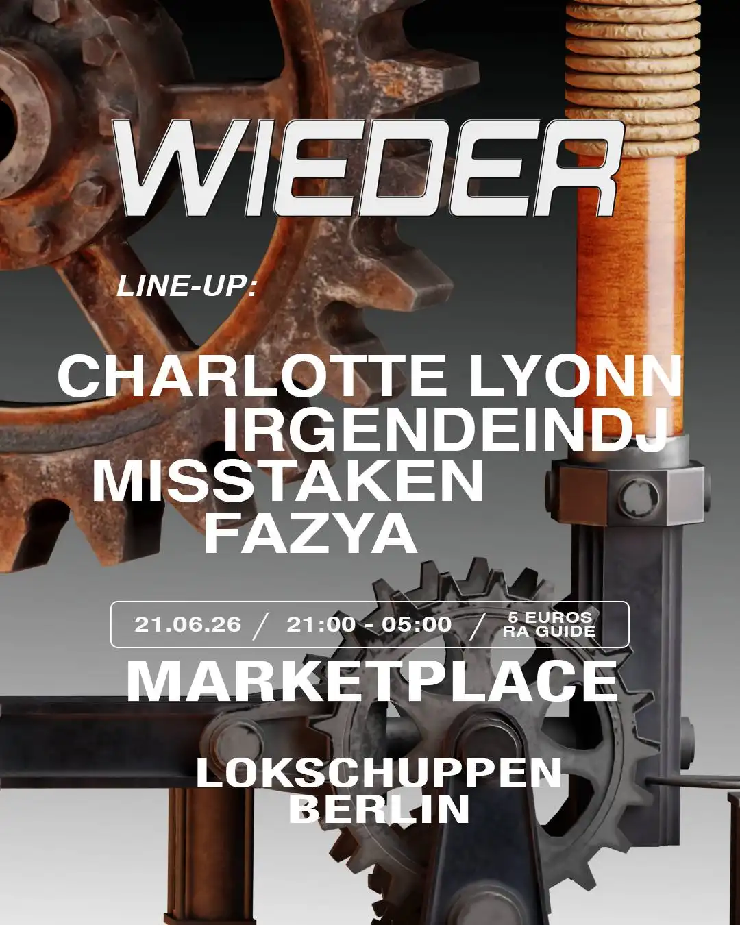 wieder: BOILER ROOM SETUP + MARKETPLACE event poster