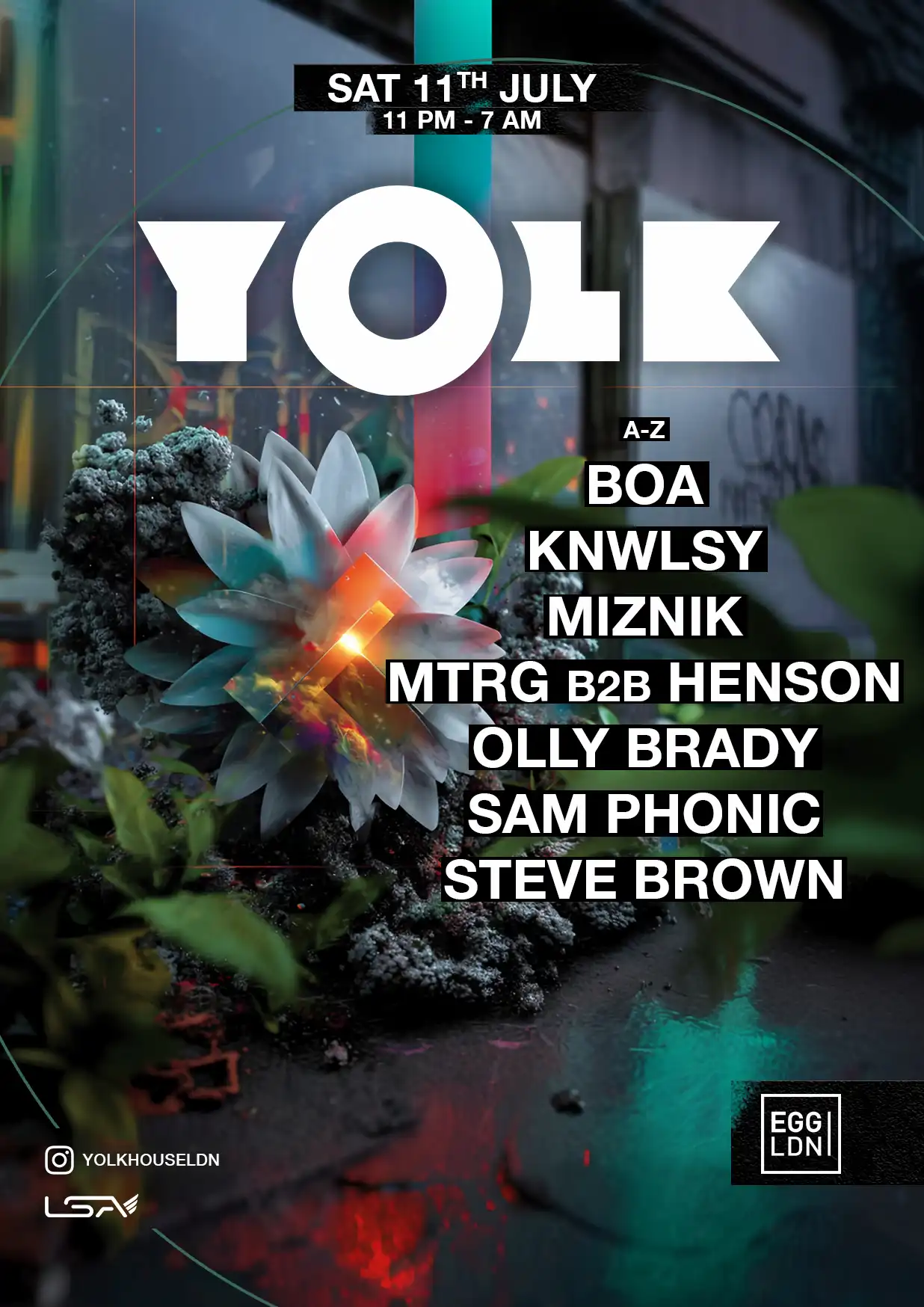 YOLK: House & Tech-House at Egg LDN event poster