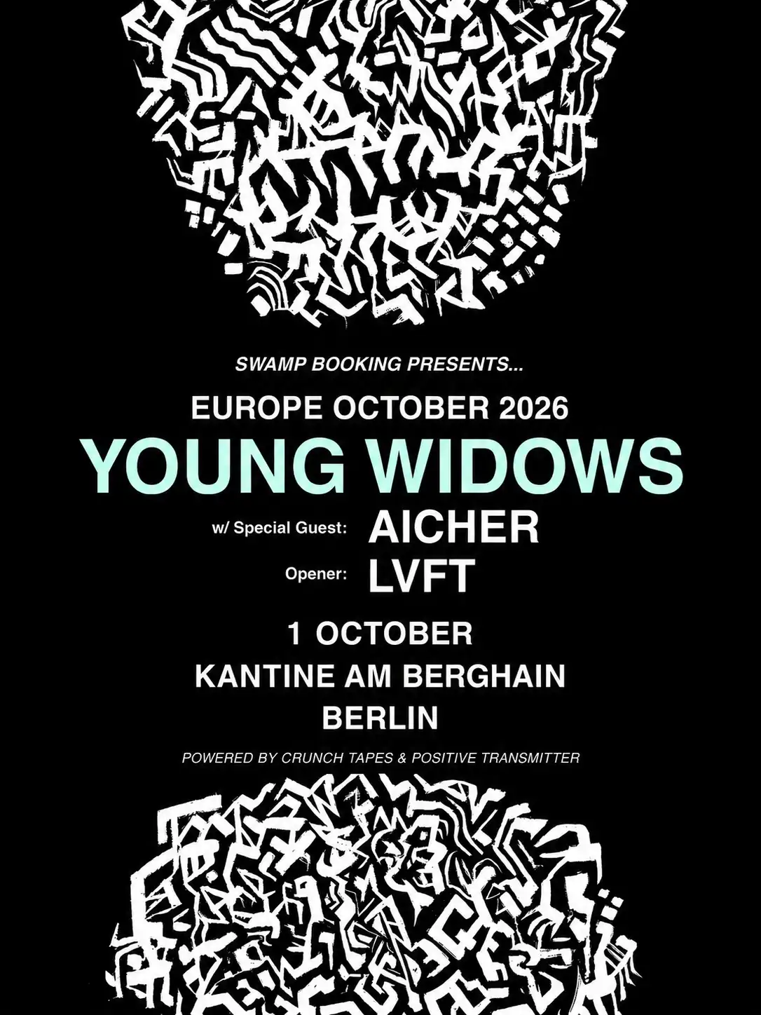 Young Widows (US), Aicher, LVFT event poster