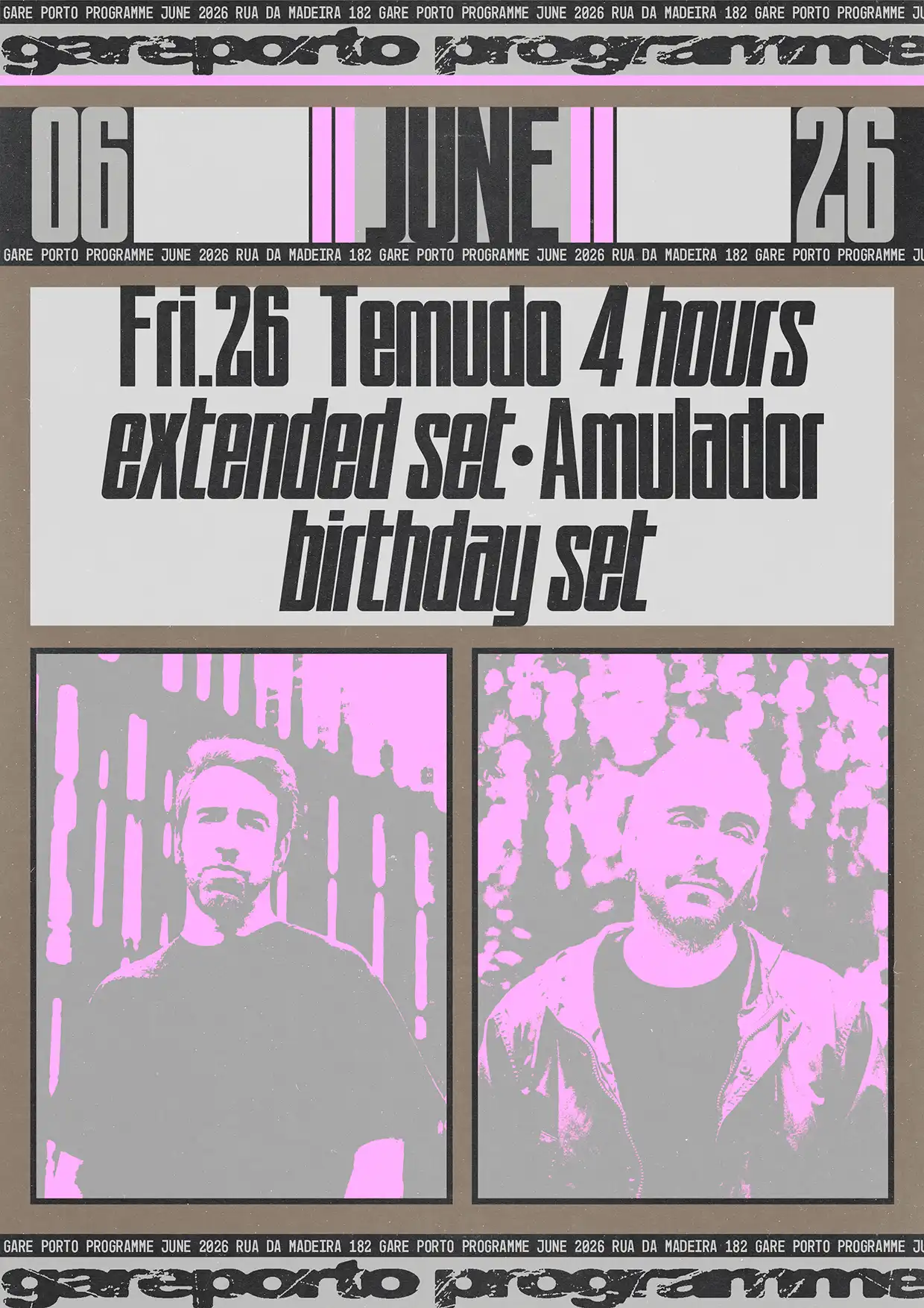 Temudo (4 hours extended set), Amulador (birthday set) event poster