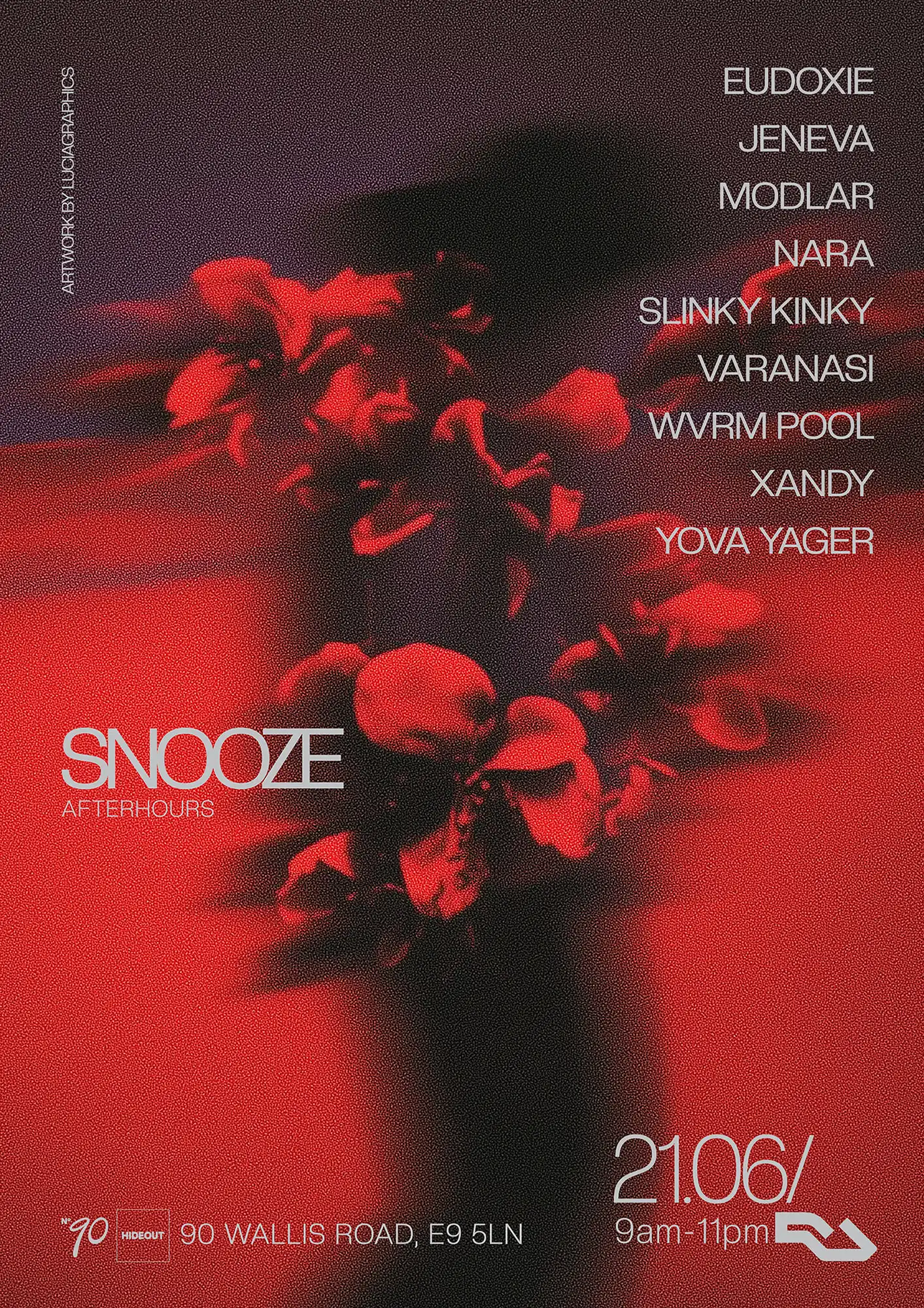 Snooze After Hours event poster