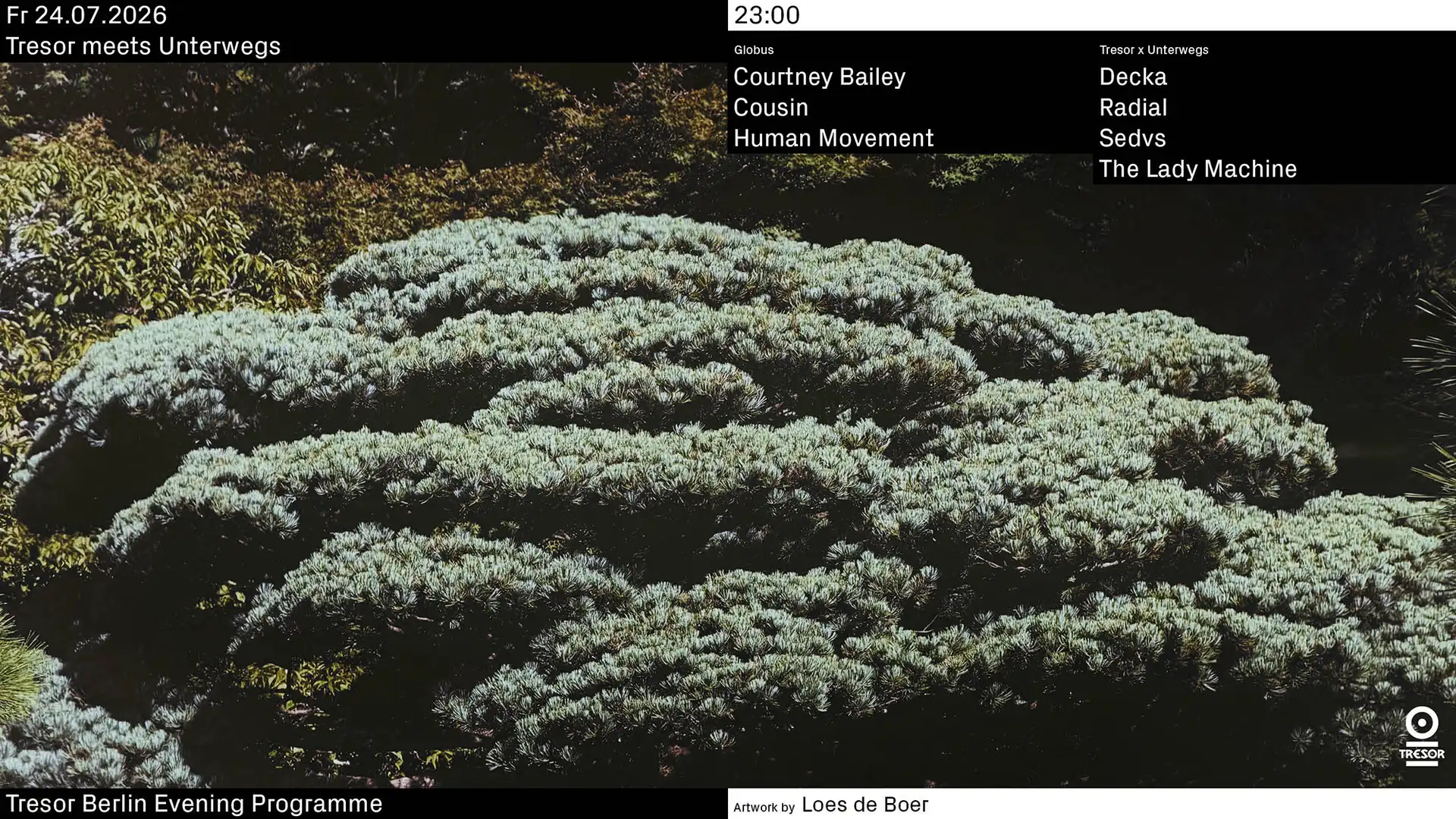 Tresor meets Unterwegs event poster