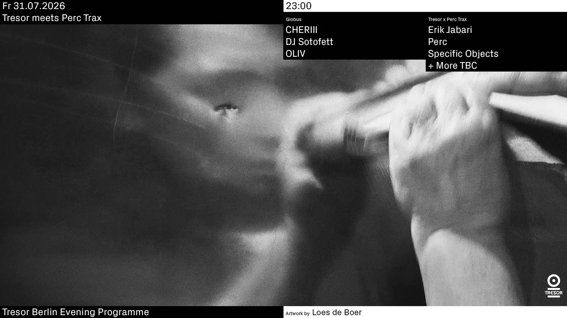 Tresor meets Perc Trax event poster