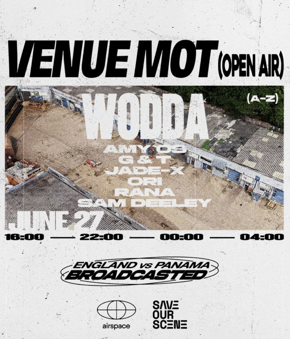 M.O.T Open Air Party + England vs Panama [Airspace x SOS] event poster