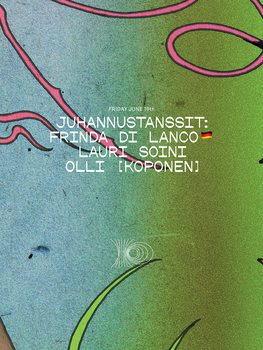 Frinda di Lanco + Lauri Soini + Olli [KOPONEN] event poster