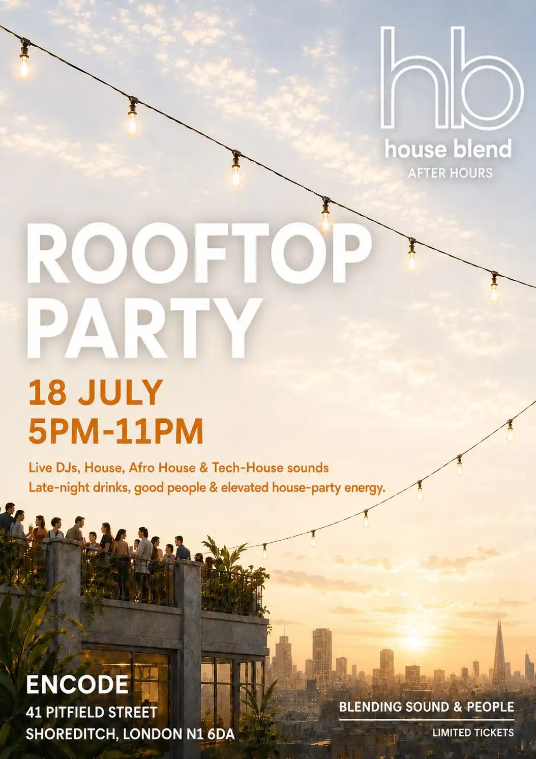 house blend after hours event poster