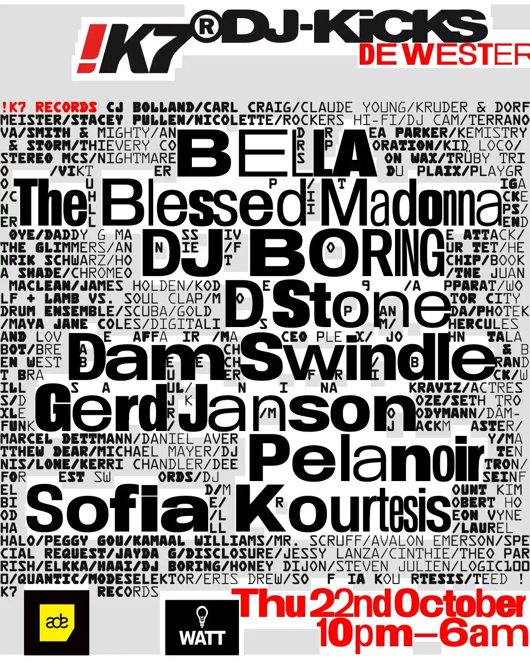 DJ Kicks ADE event poster