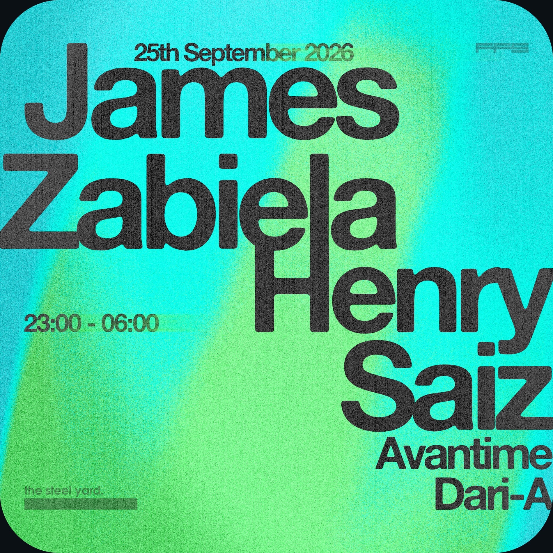 James Zabiela, Henry Saiz event poster