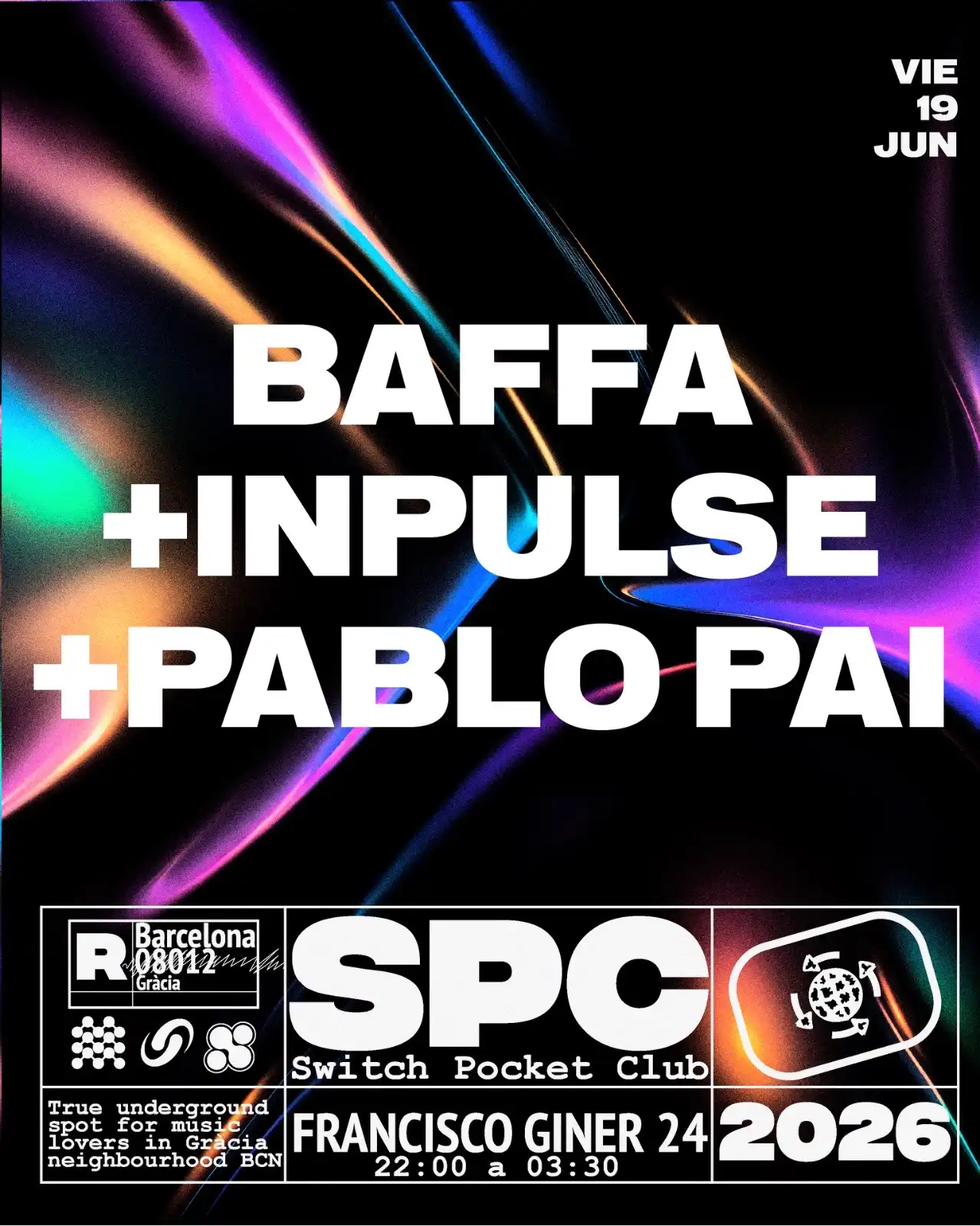 Baffa, Inpulse, Pablo Pai event poster