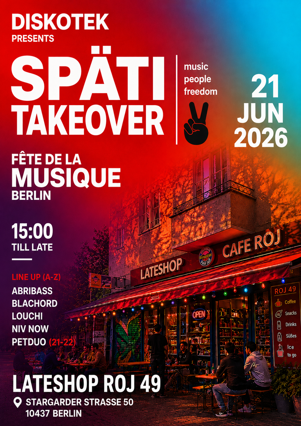 DISKOTEK presents: SPÄTI TAKEOVER (free entry) event poster