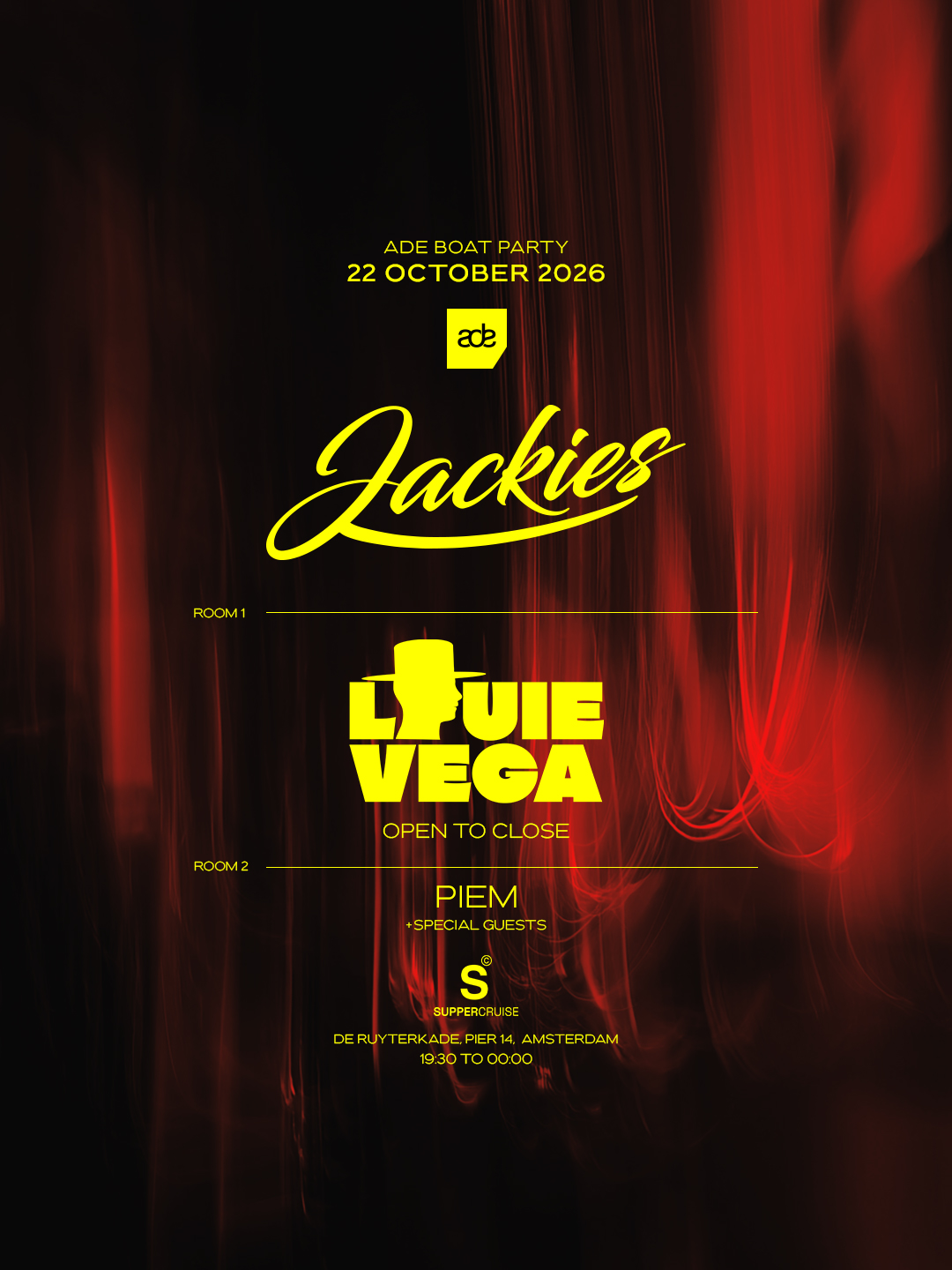 Jackies ADE Boat Party 2026 - Louie Vega - Open to Close event poster
