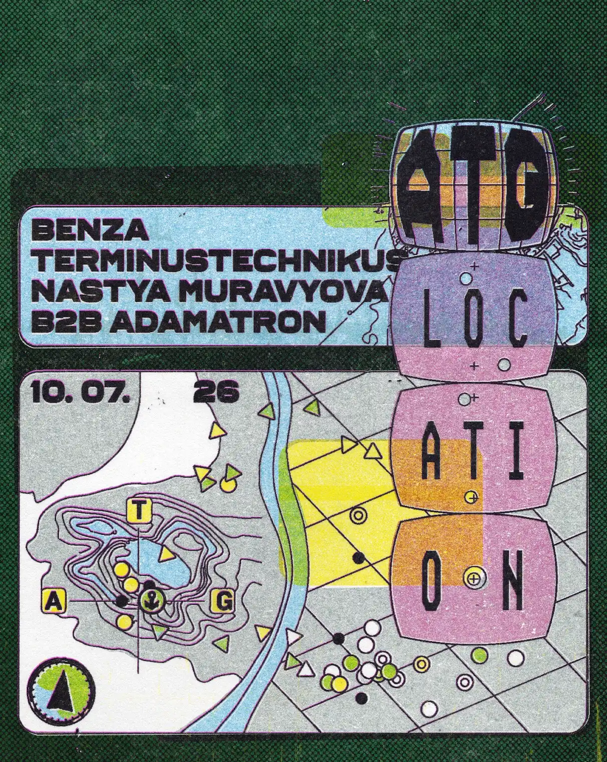 Location ATG: BENZA, Nastya Muravyova b2b Adamatron & TerminusTechnikus event poster