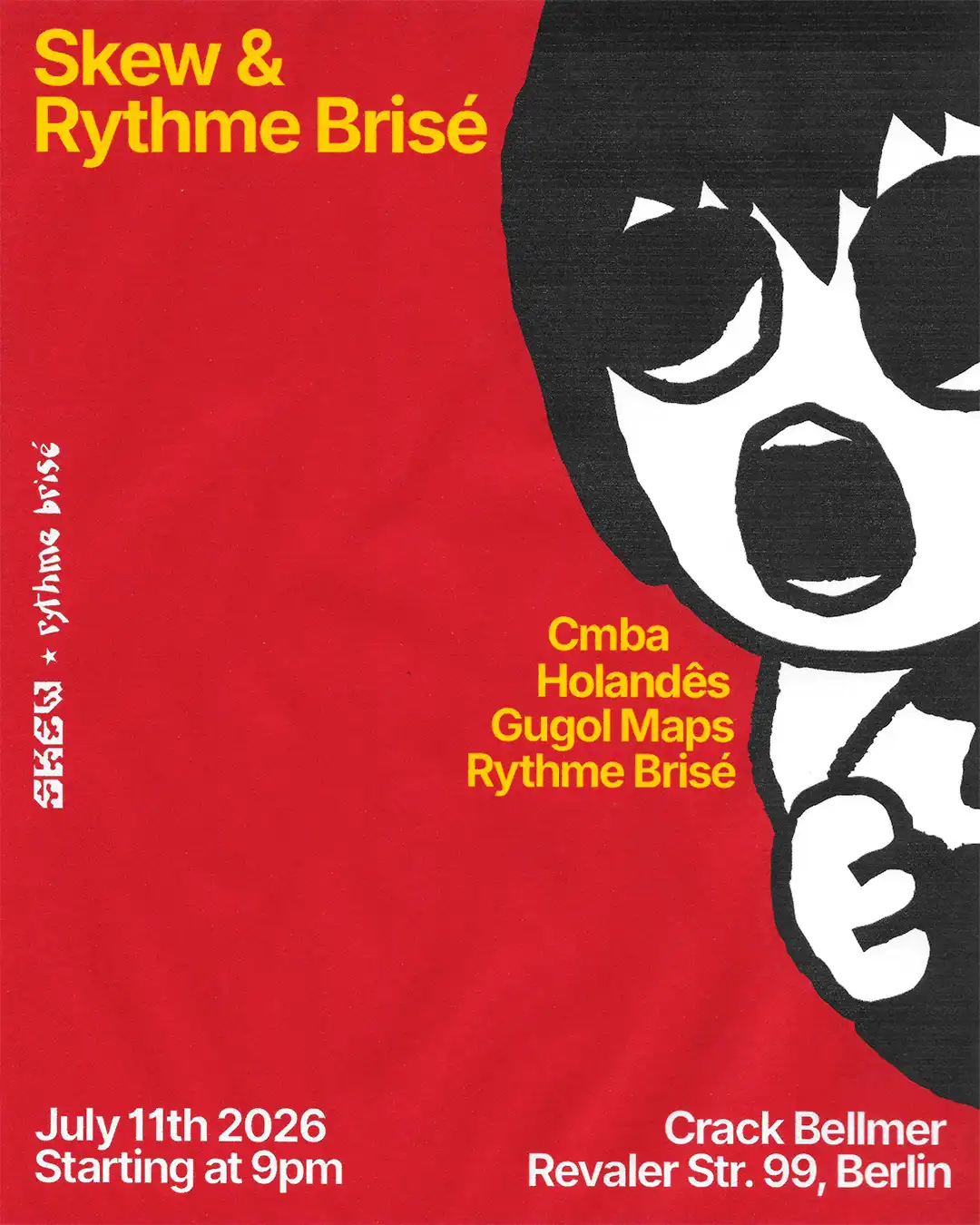 Skew & rythme brisé invite Holandês event poster