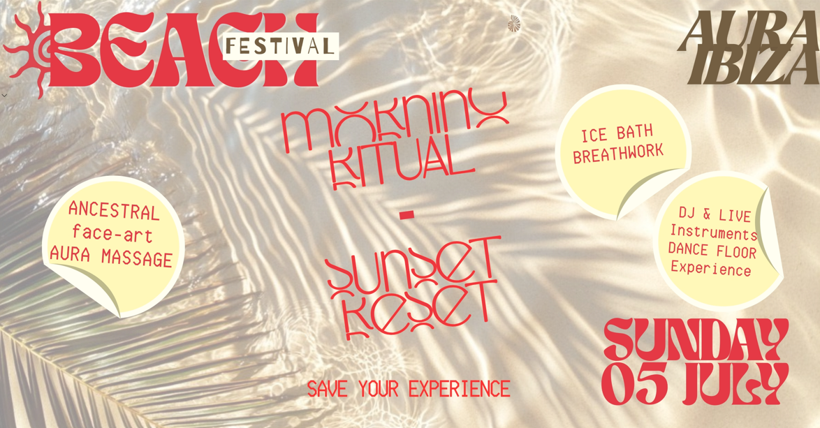 Aura Ibiza Beach Festival event poster