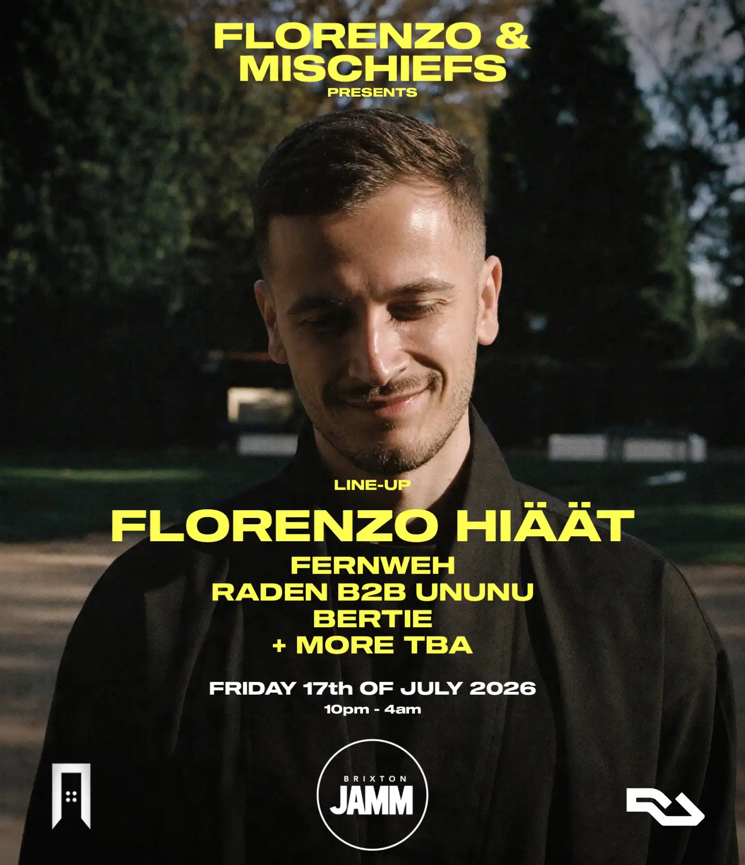 Florenzo Hiäät & Mischiefs event poster