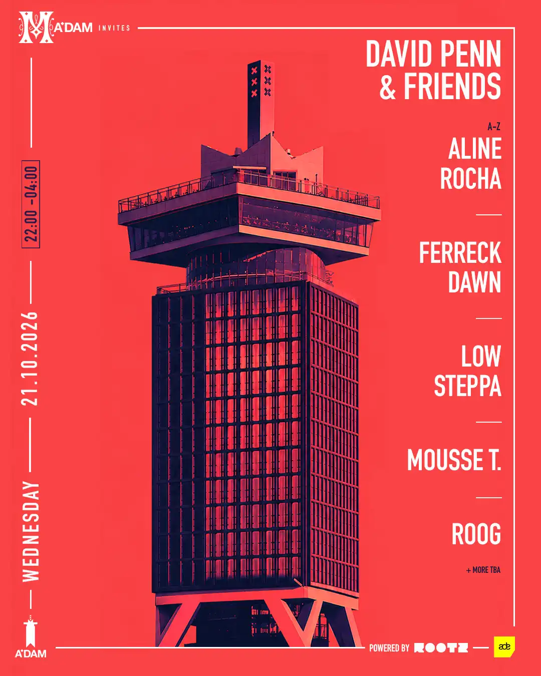 Madam invites: David Penn & friends event poster
