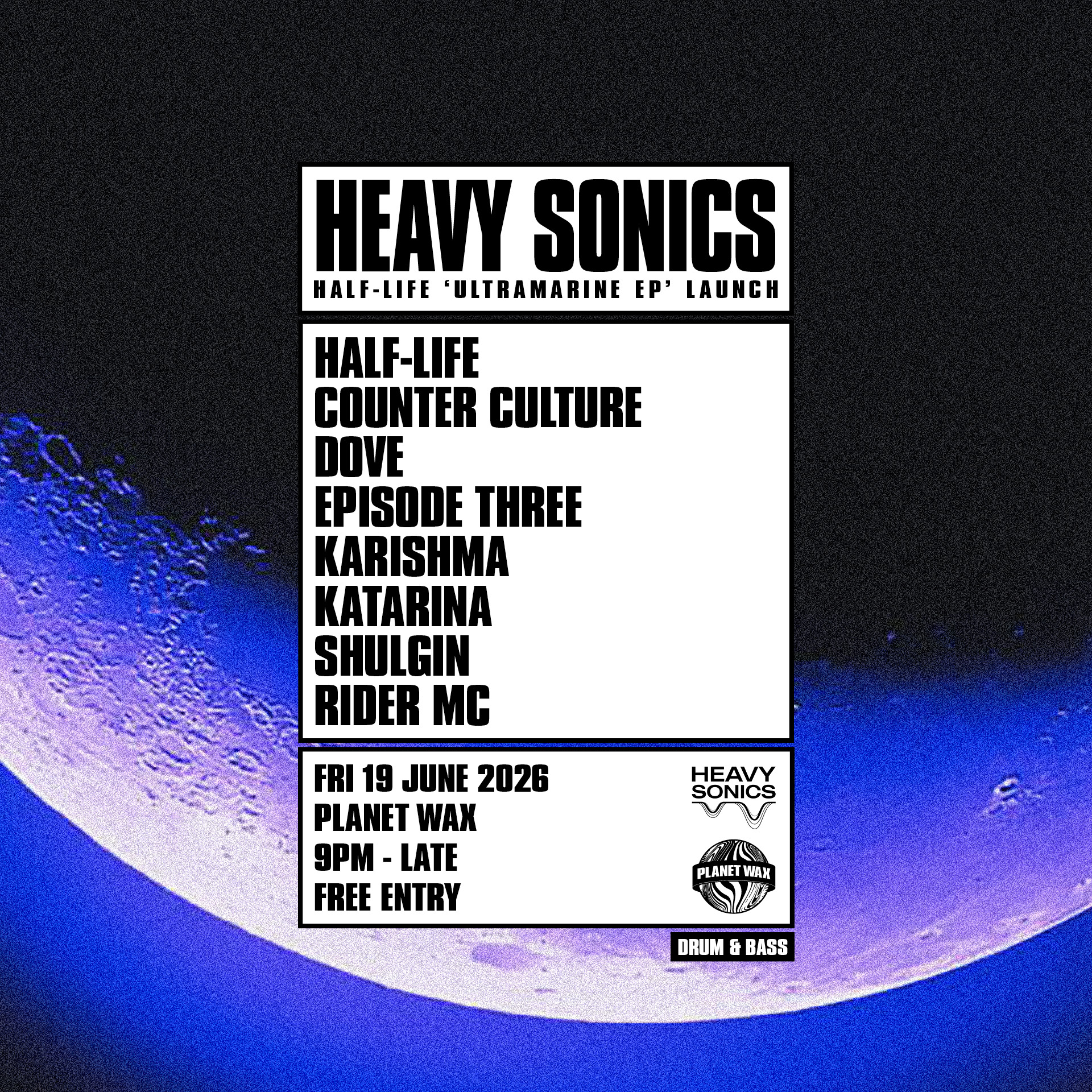 Heavy Sonics: Half-Life 'Ultramarine EP' Launch event poster