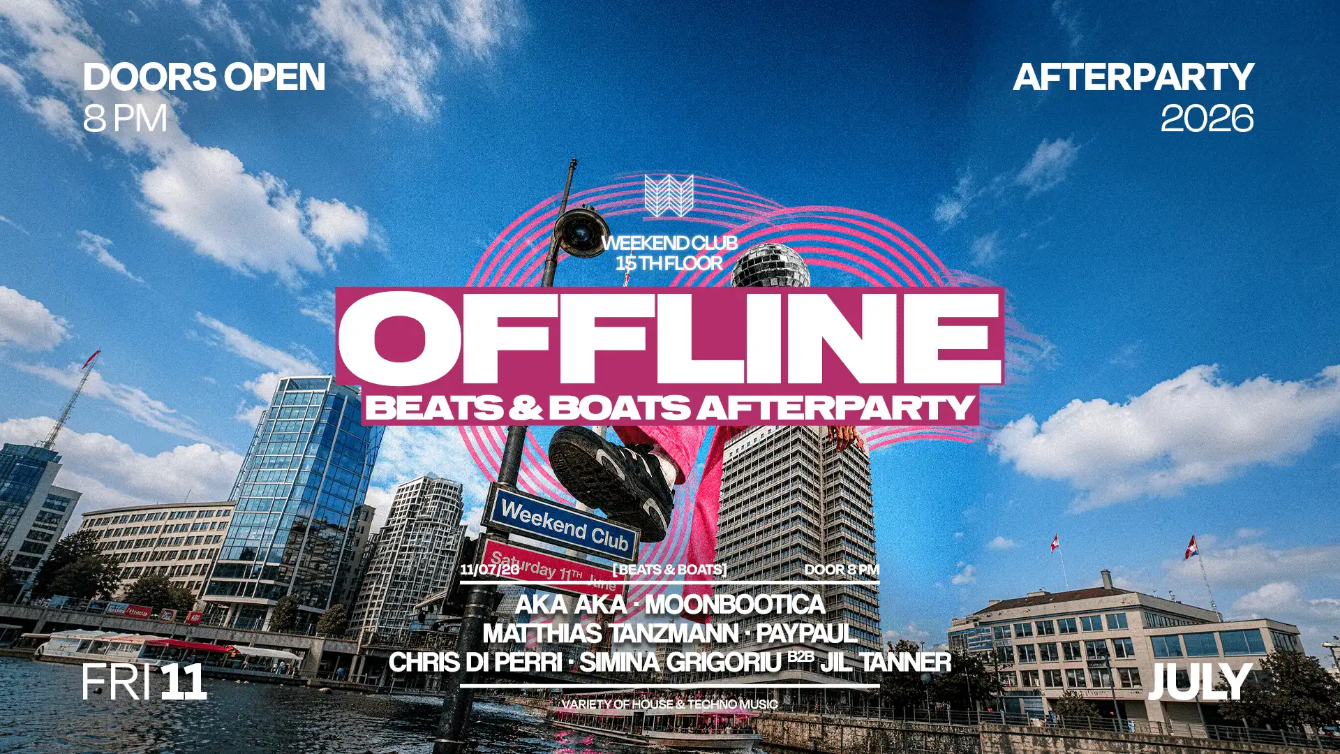 OFFLINE – BEATS & BOATS AFTERPARTY event poster
