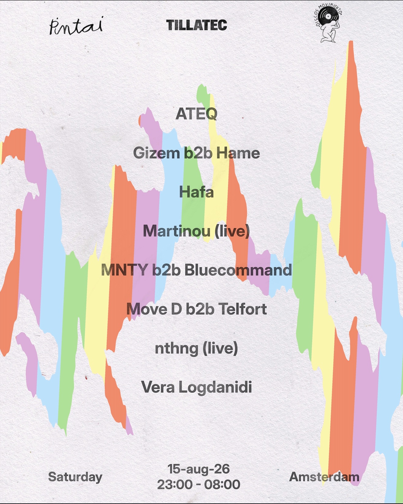 Discos Movimiento x Pintai event poster
