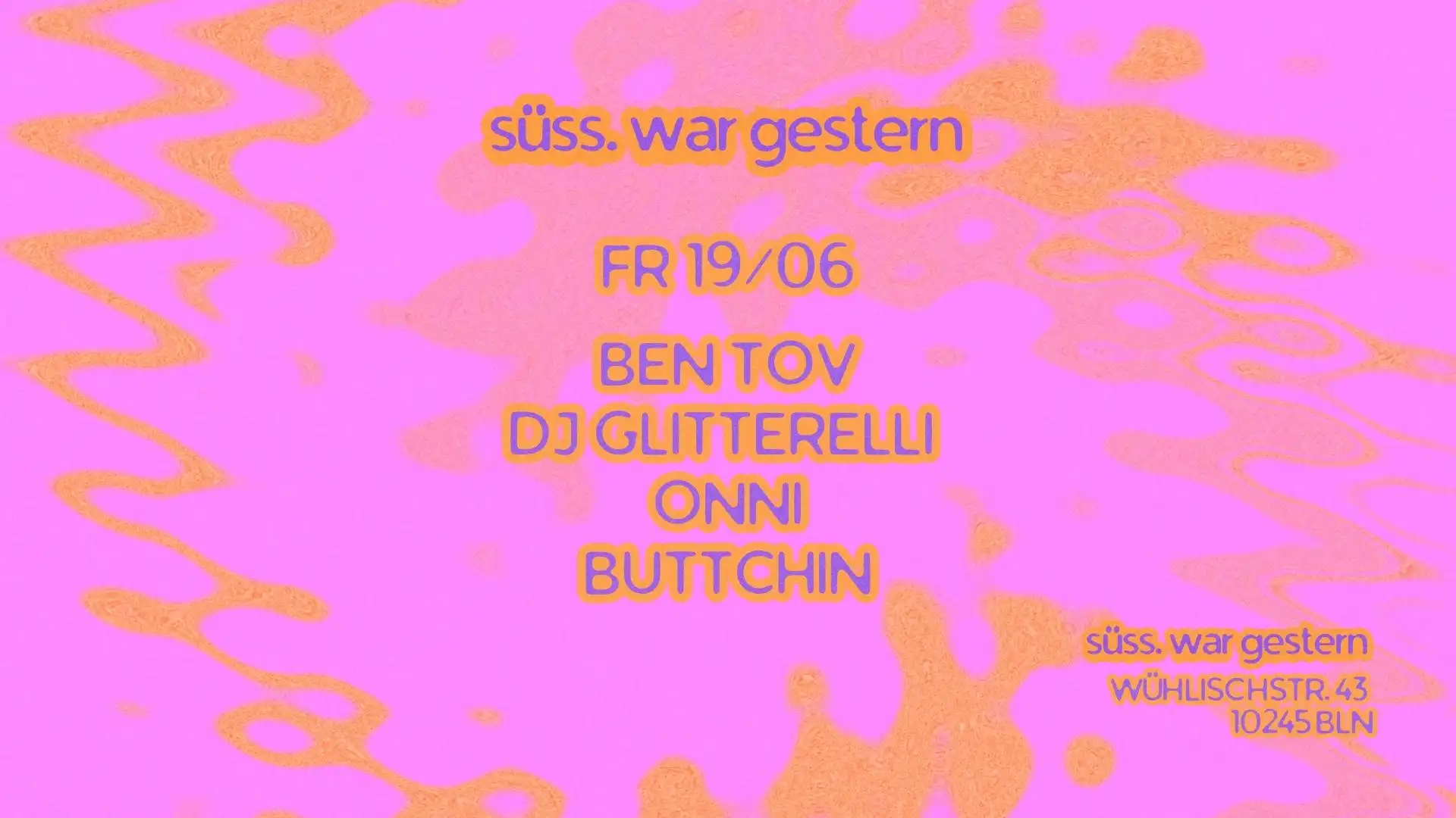 Süss am Freitag event poster