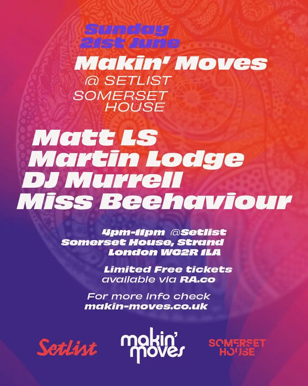 Makin' Moves Summer Session event poster
