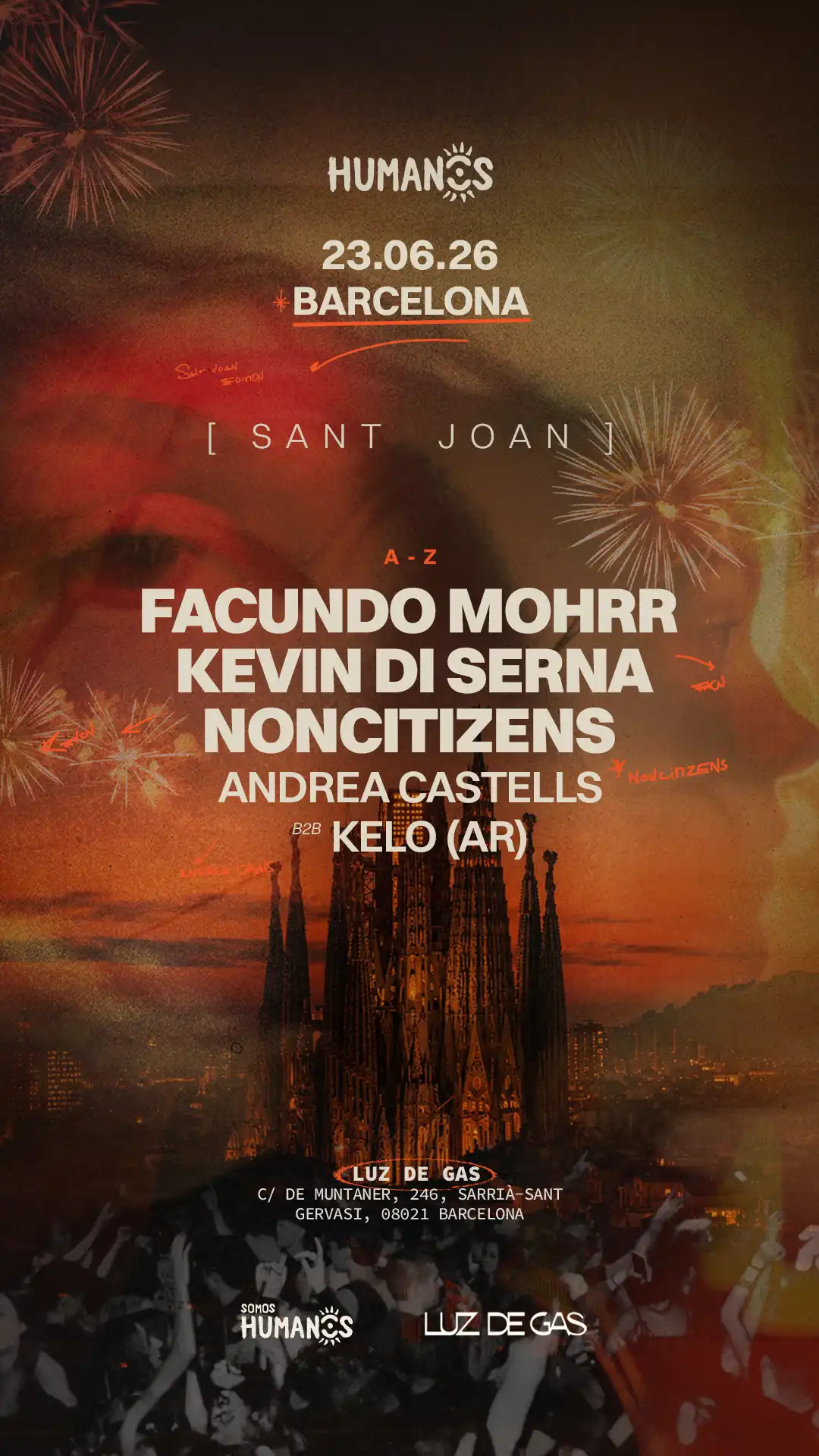 Humanos Barcelona (St Joan) event poster
