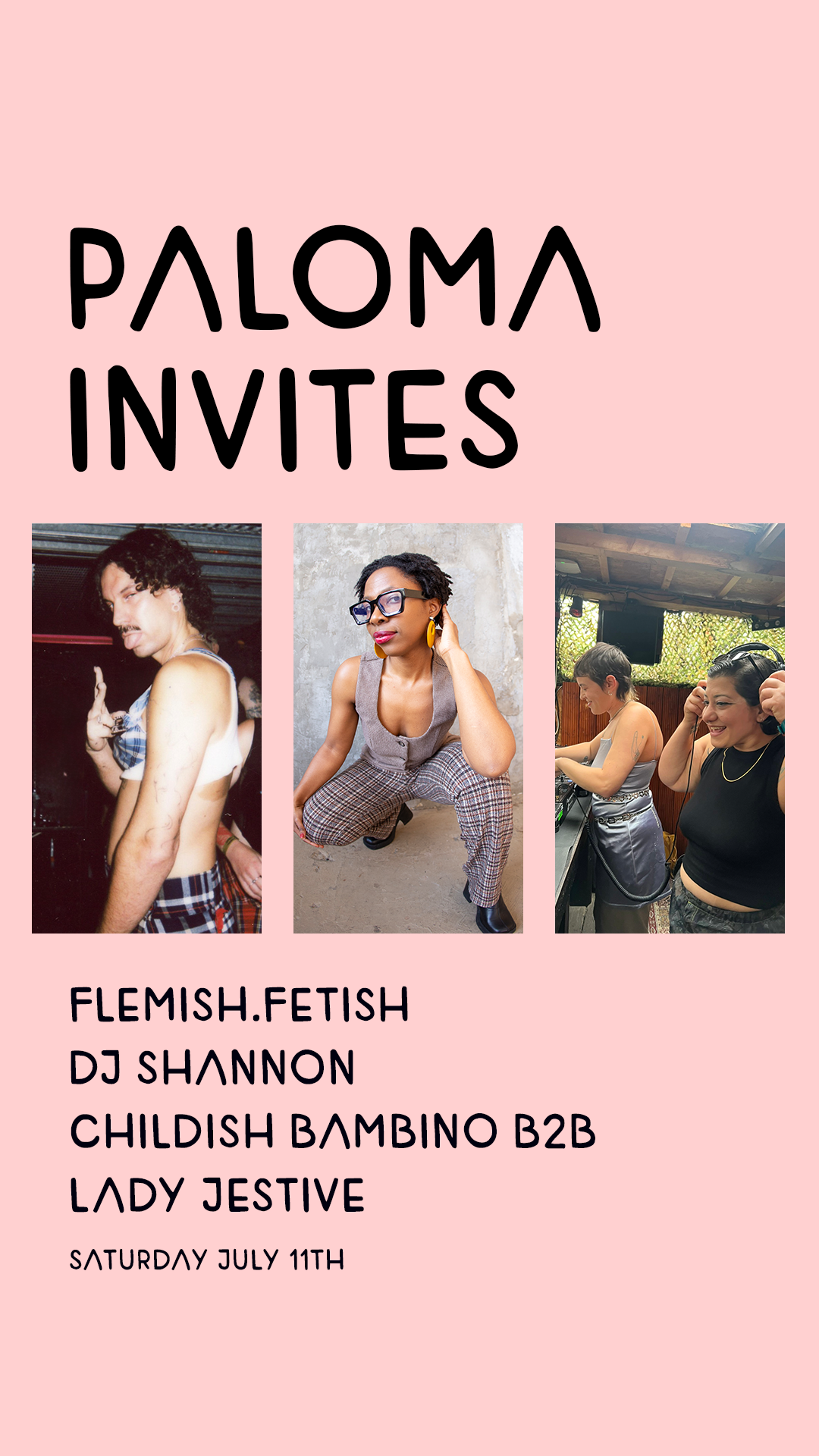 Paloma Invites event poster
