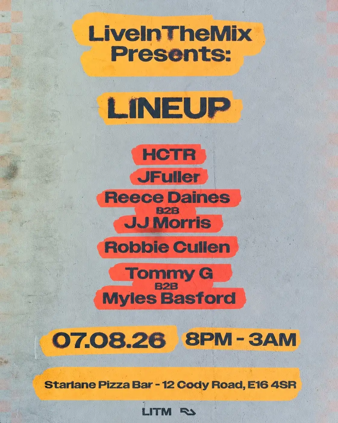 LITM @ Starlane Pizza Bar event poster