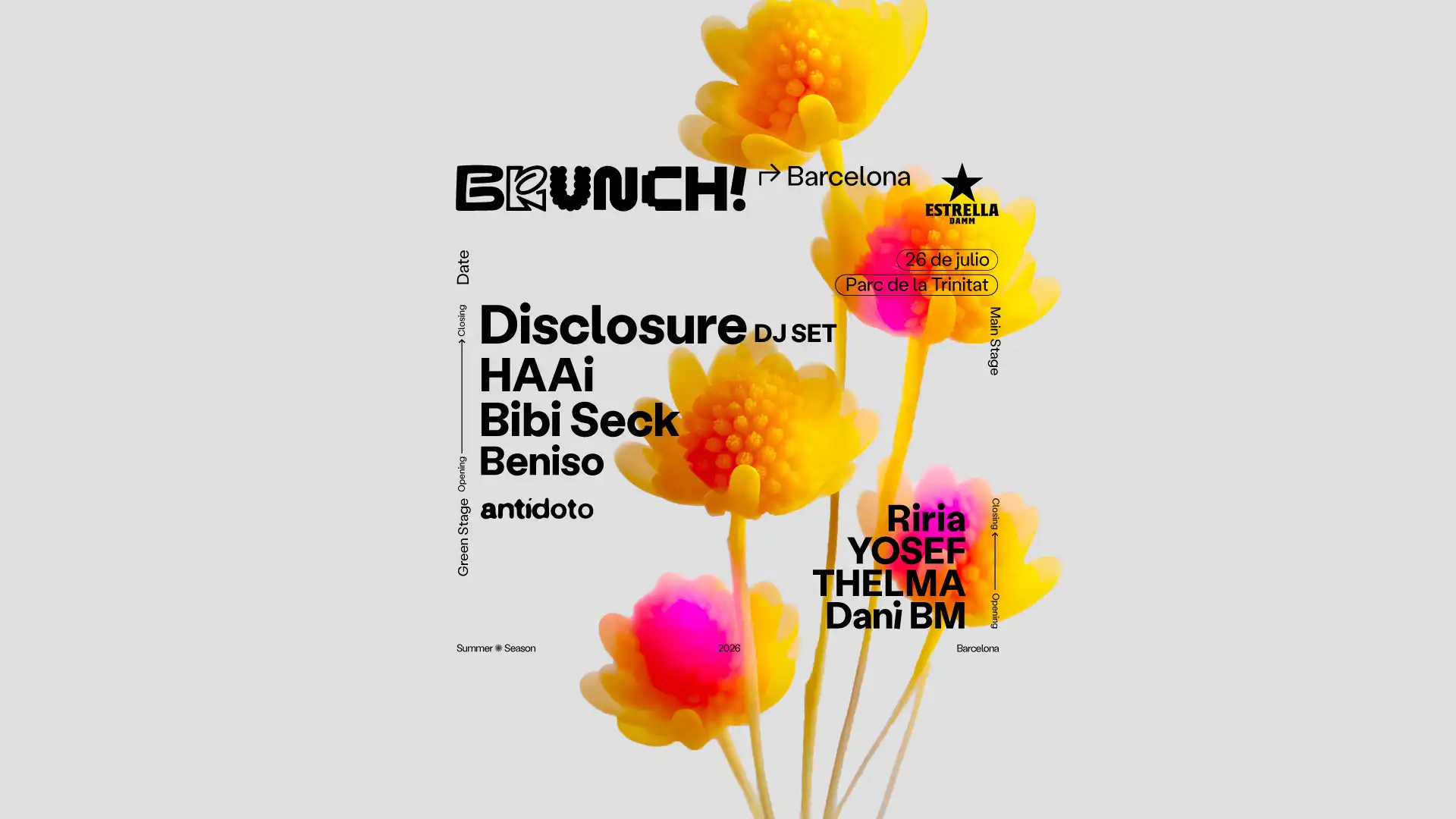 Brunch Electronik Barcelona / Disclosure (Dj Set), HAAi, Bibi Seck y más event poster