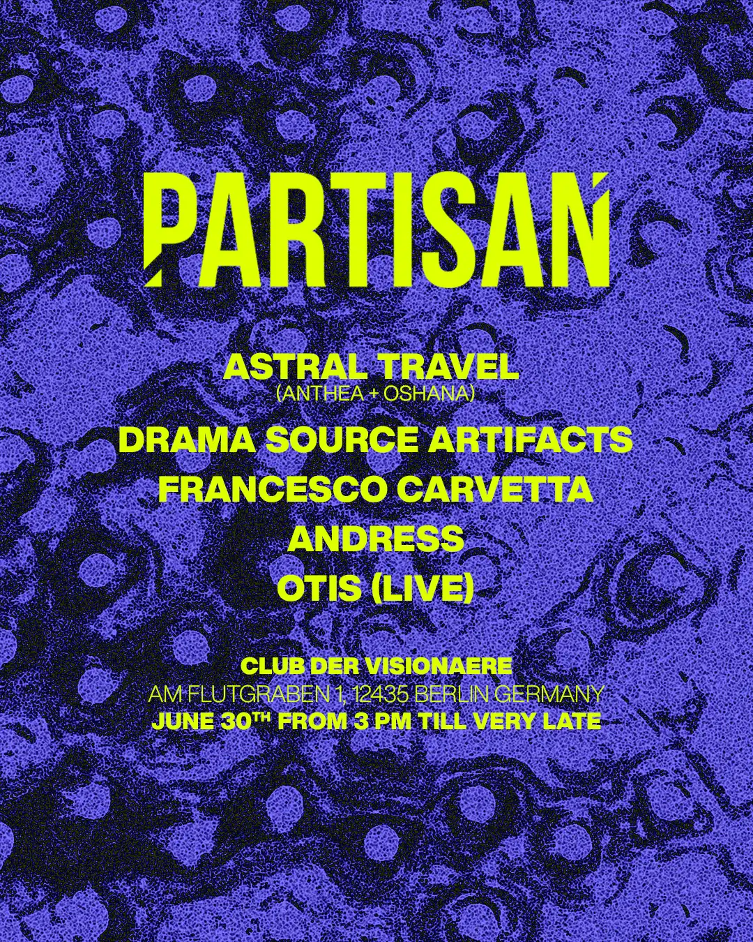 Partisan event poster
