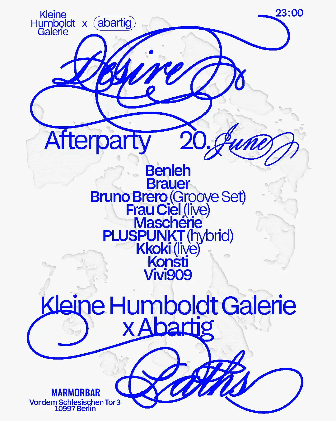 abartig x Kleine Humboldt Galerie Aftershowparty event poster