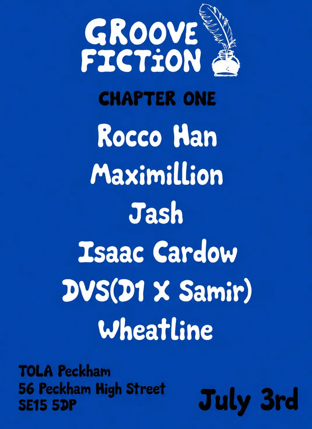 Groove Fiction Launch Party event poster
