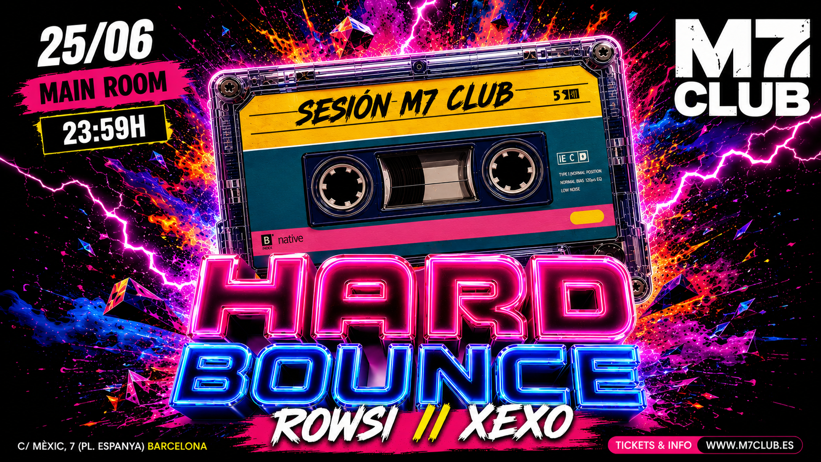 HARD BOUNCE [Rowsi & Xexo] event poster