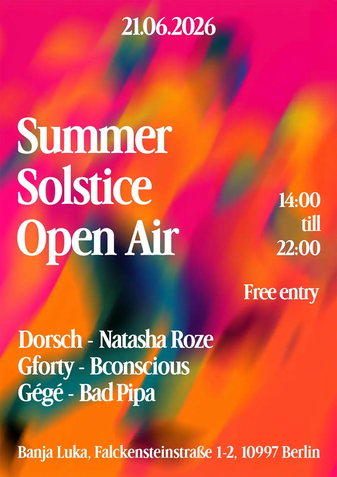 Summer Solstice Open Air @ Banja Luka event poster