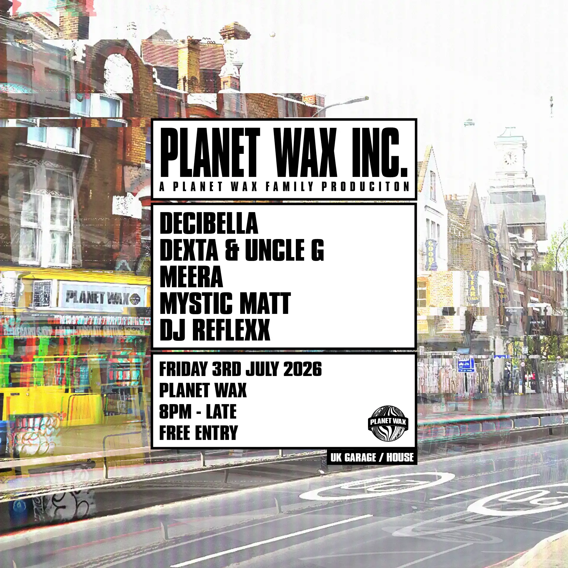 Planet Wax Inc #2 event poster