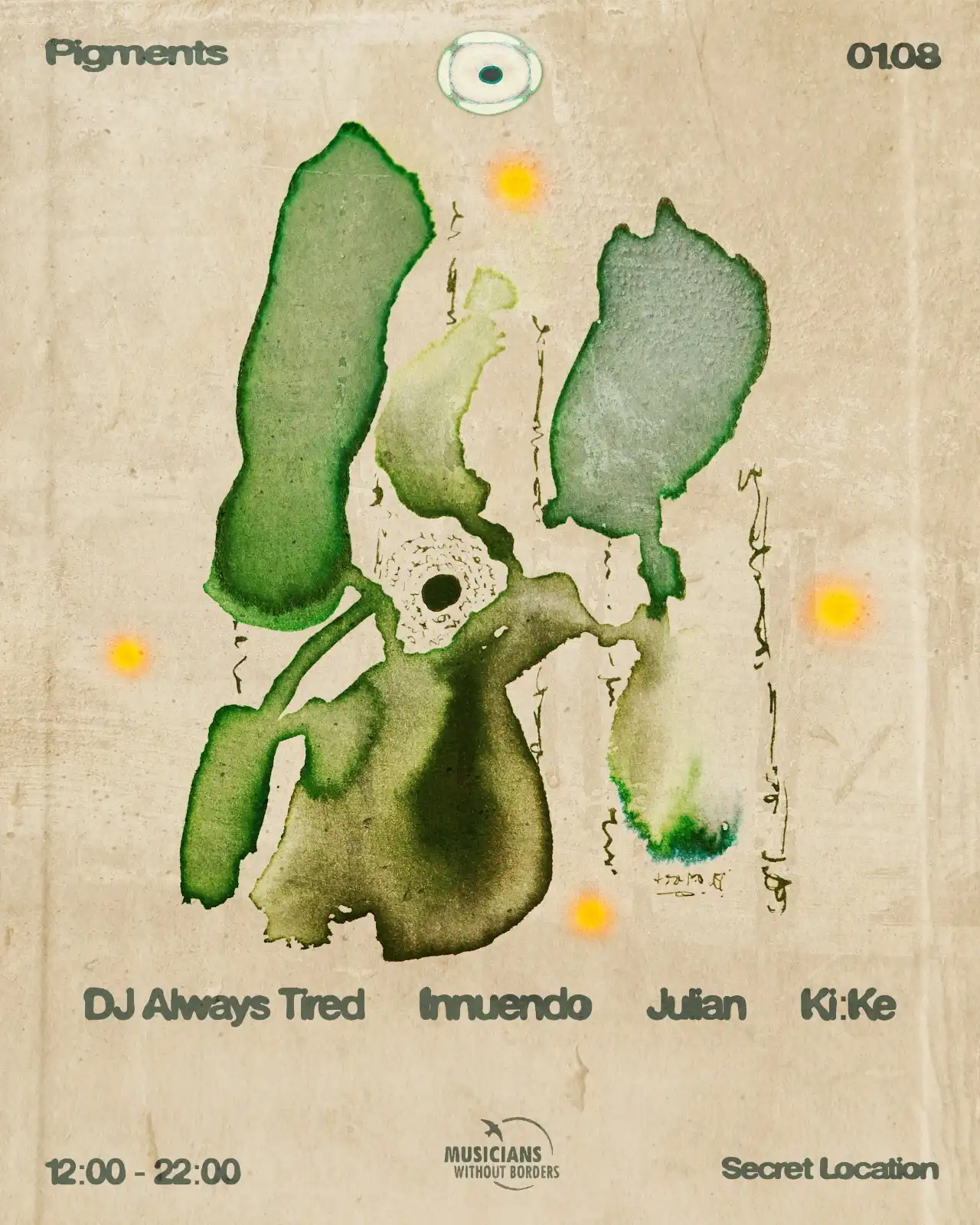 Pigments Open Air event poster