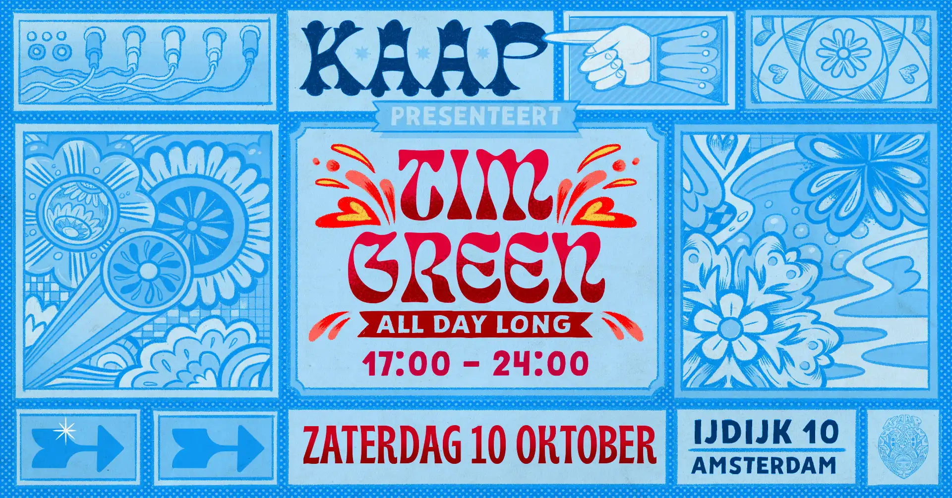 Tim Green all day long event poster