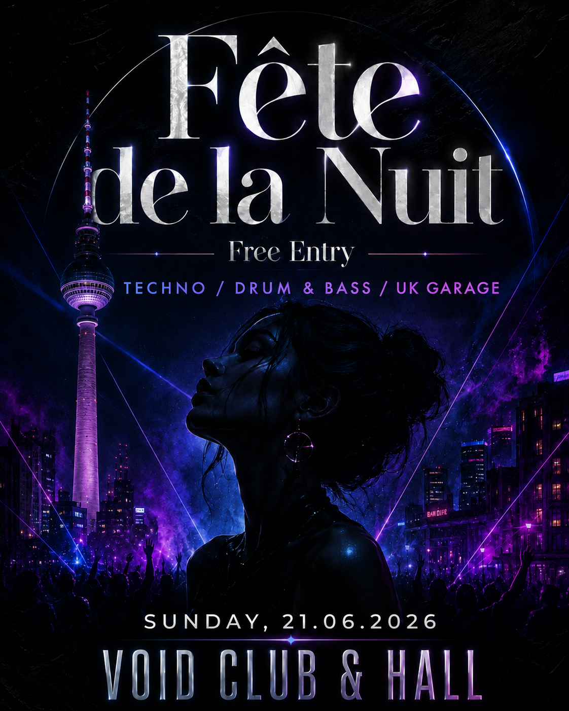 Fête de la Nuit (Free Entry) with Anna Hoeber, Emaenu, Upzet, Quilicy, Cryst, MixB, Anton Quasi event poster