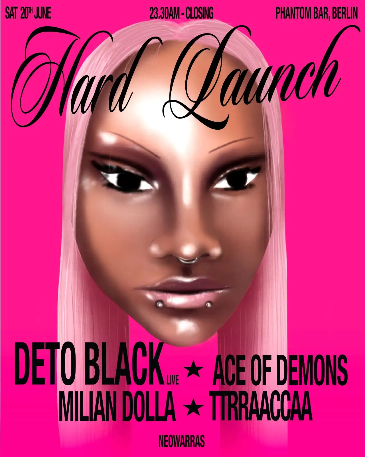 FETE DE LA MUSIQUE by Neowarras DETO BLACK (LIVE) ace of demons Milian Dolla TTRRAACCAA event poster