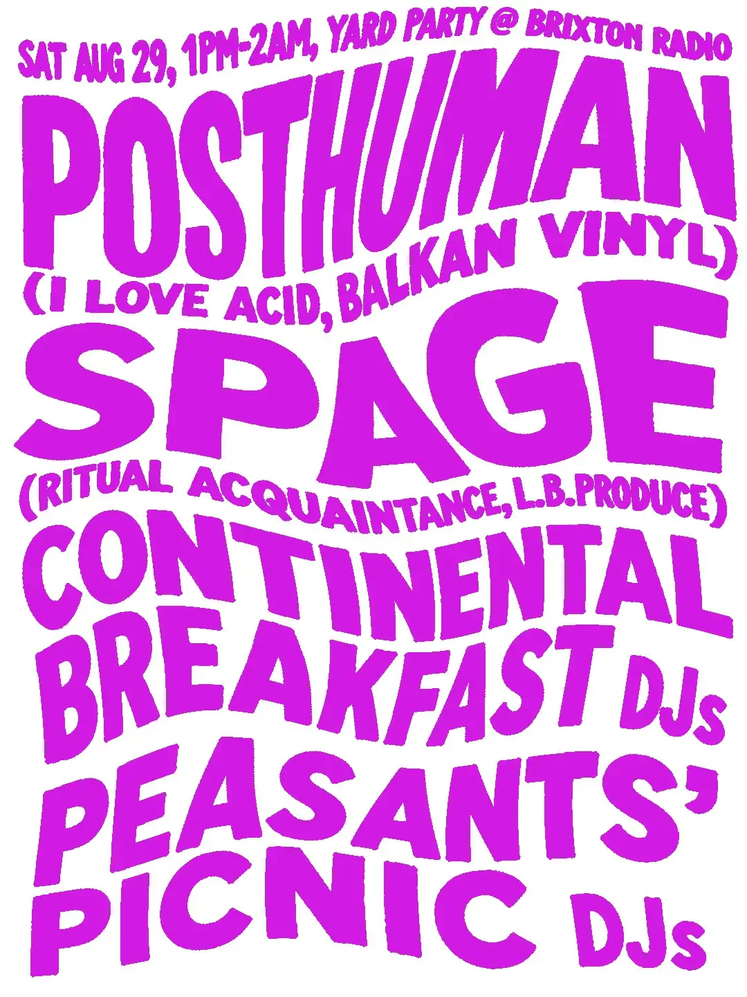 Yard Party at Brixton Radio event poster