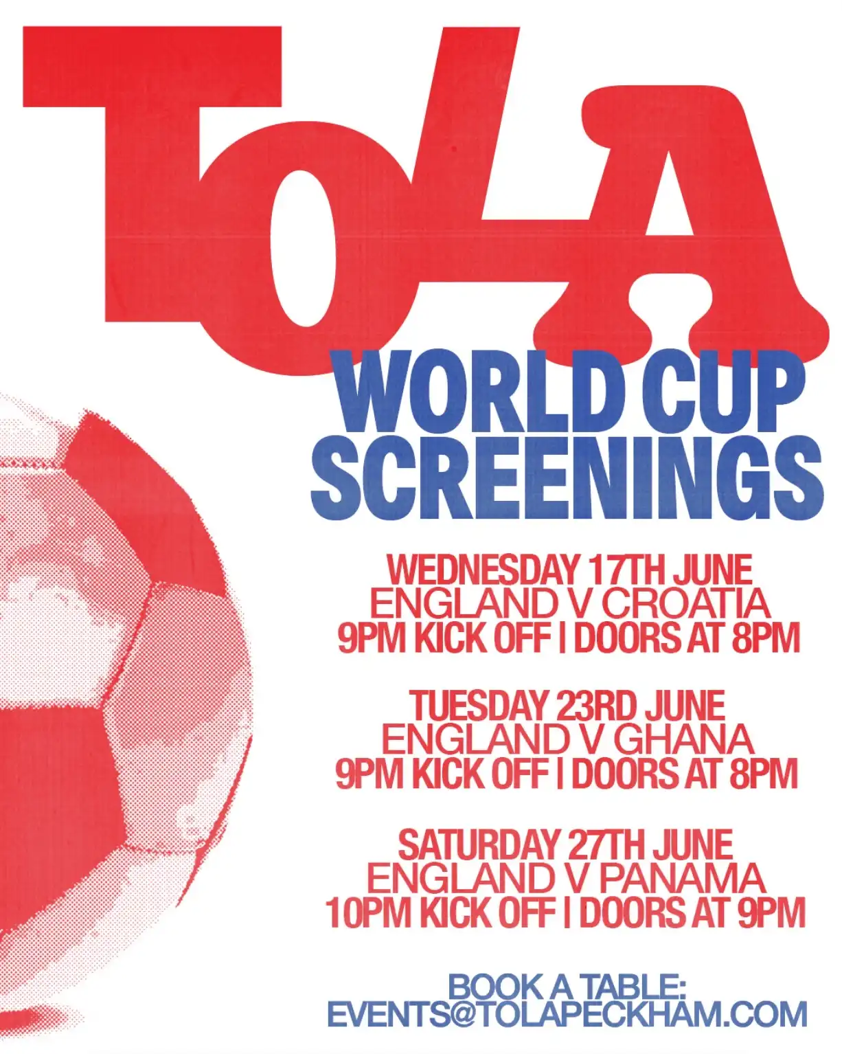 England v Ghana Screening with IZE event poster