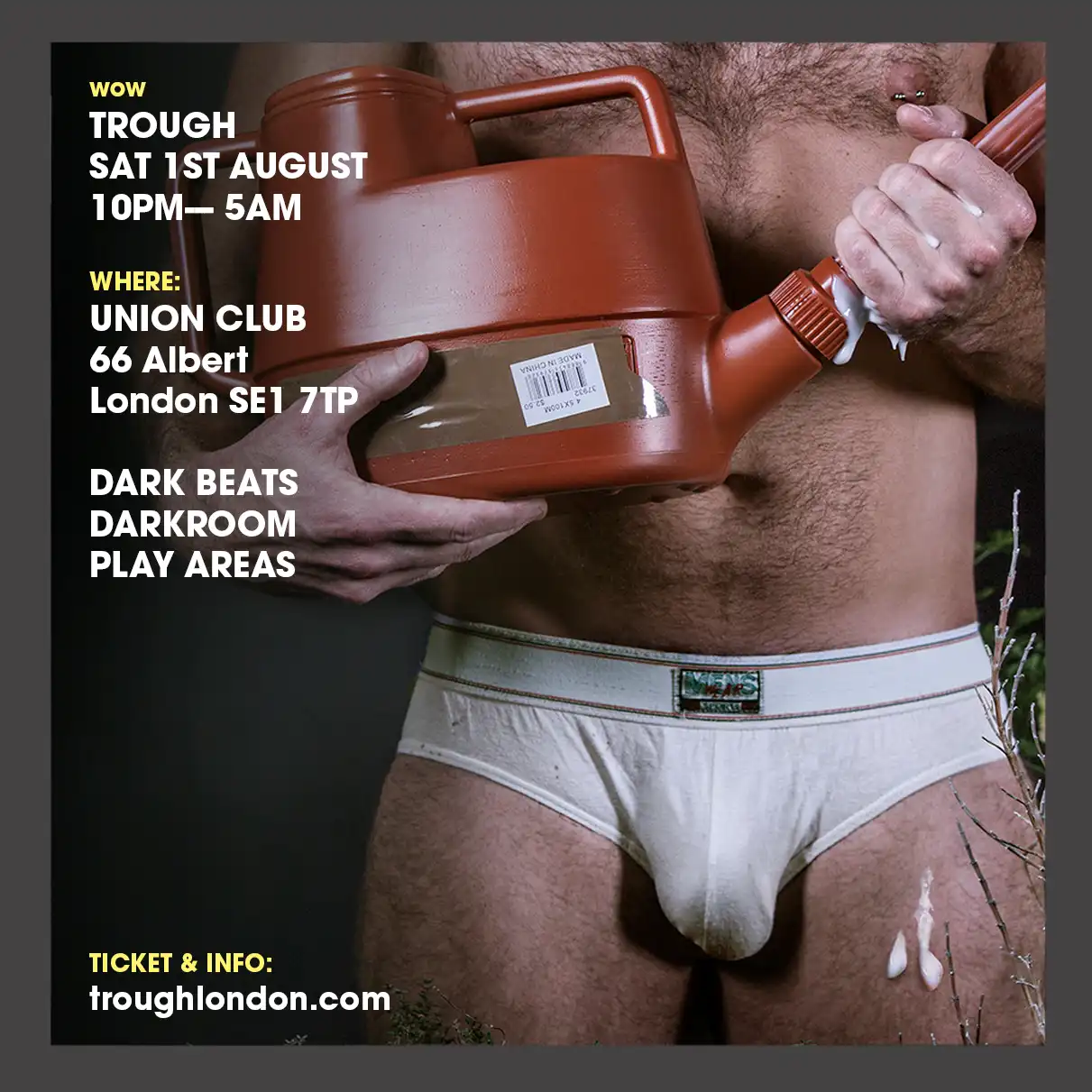 TROUGH LONDON event poster
