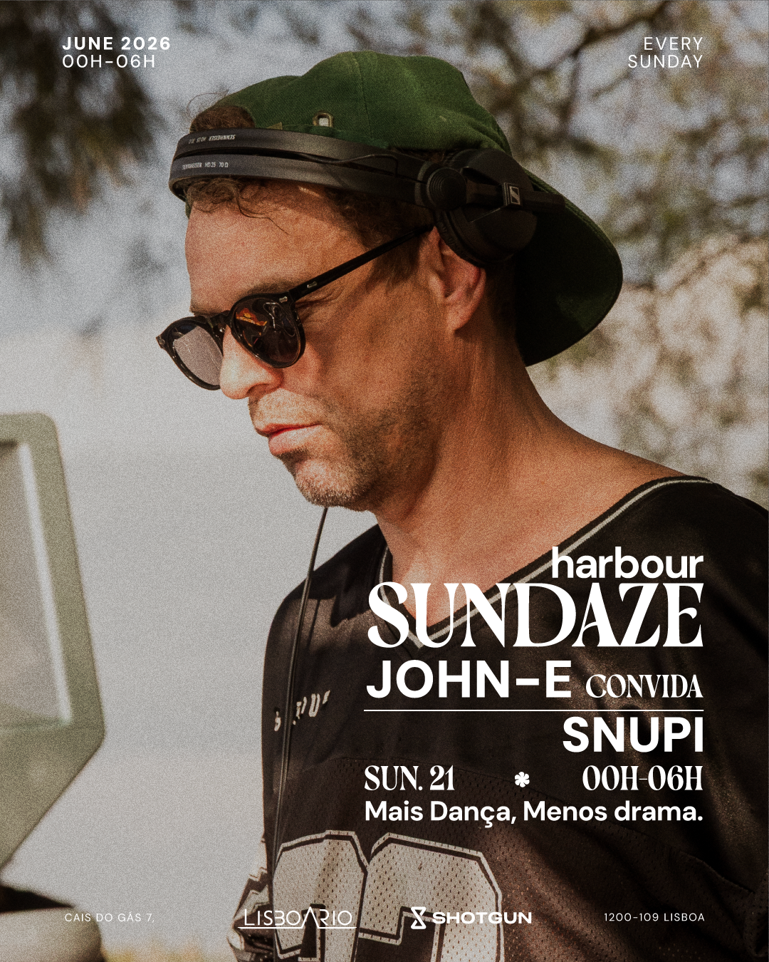 Harbour Sundaze John-E convida Snupi event poster