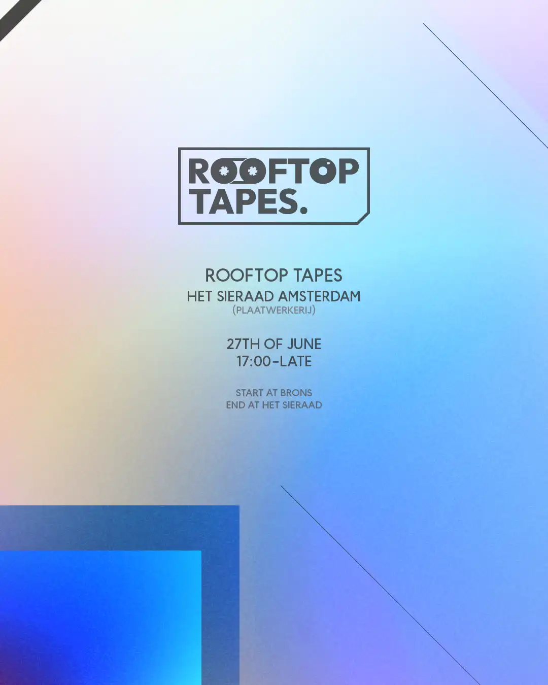 Rooftop Tapes Amsterdam event poster