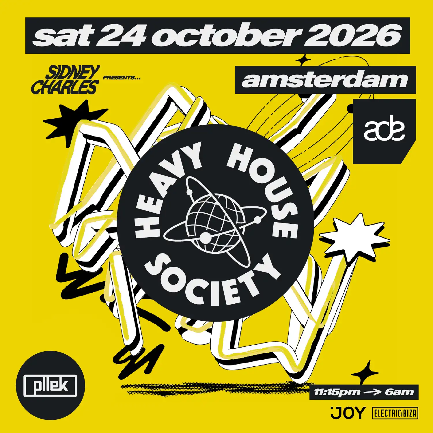 Heavy House Society x Joy ADE event poster