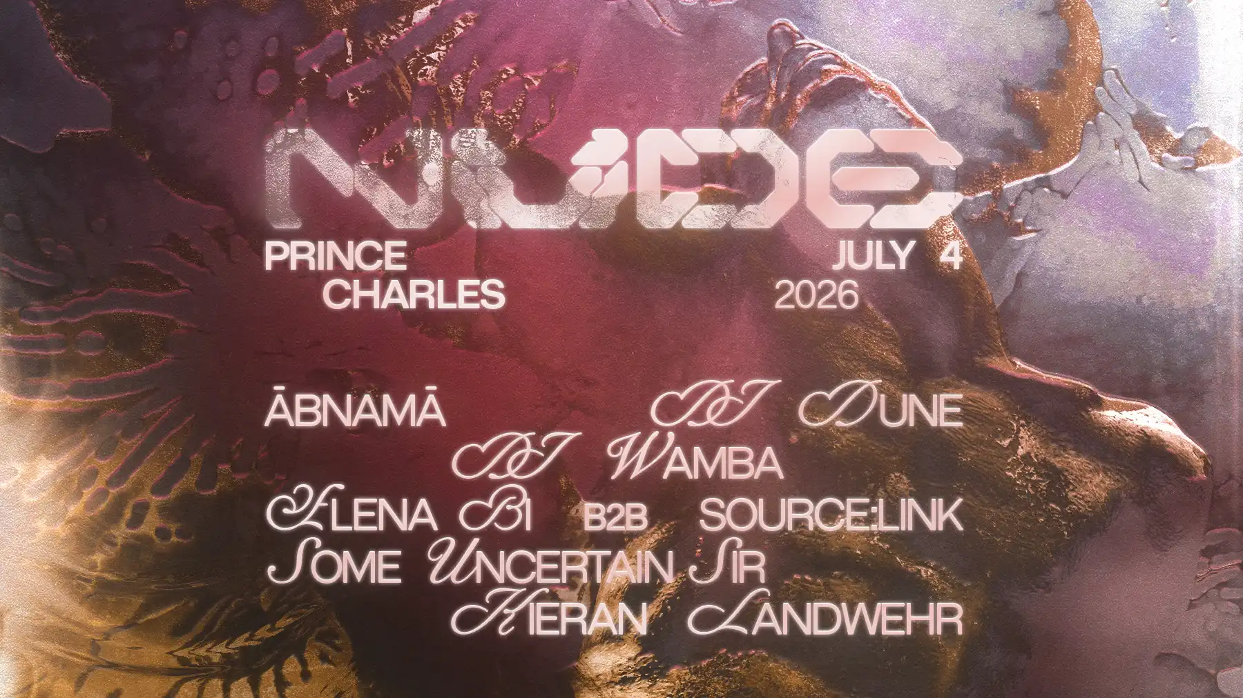 NUDE event poster