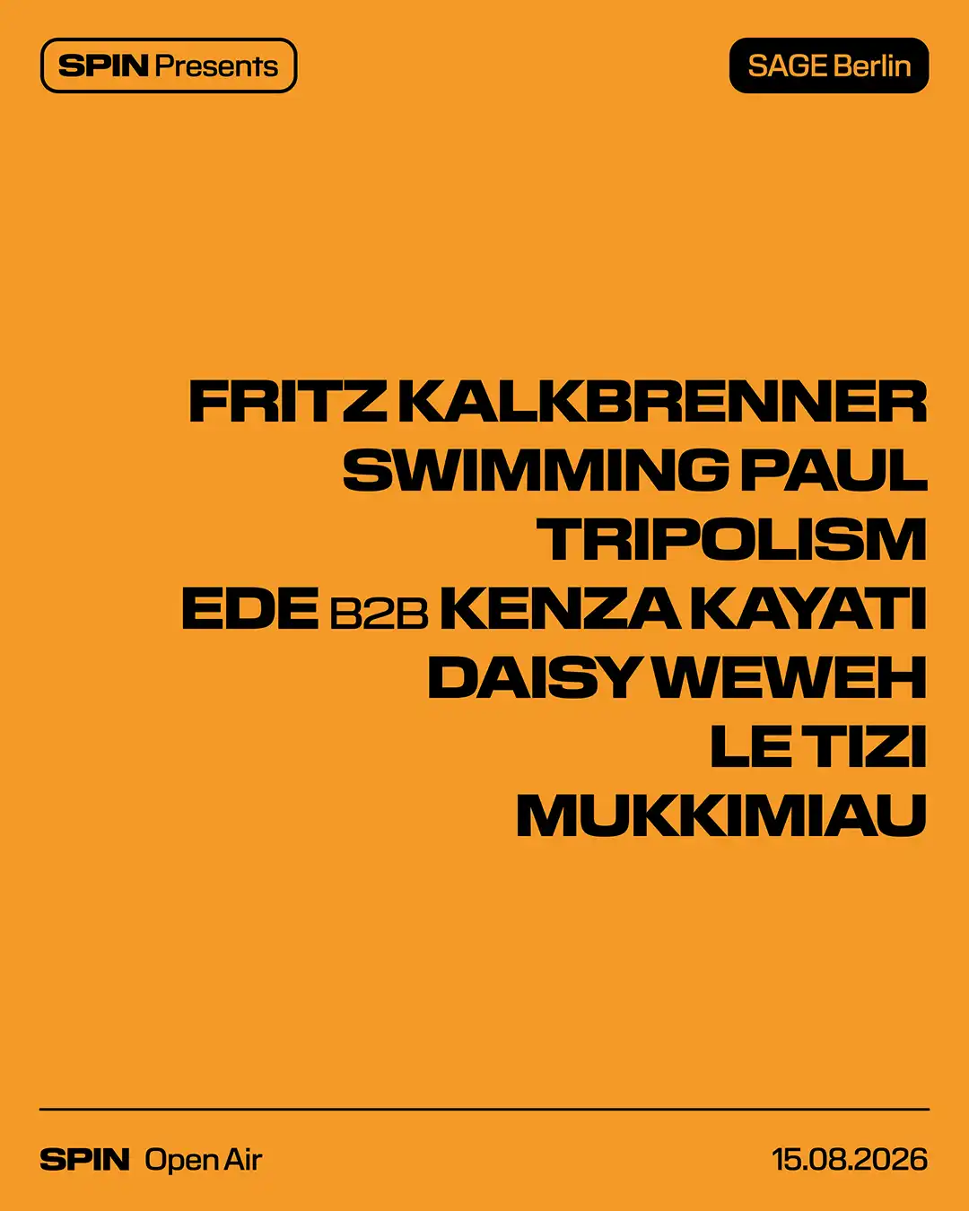 SPIN Open Air event poster